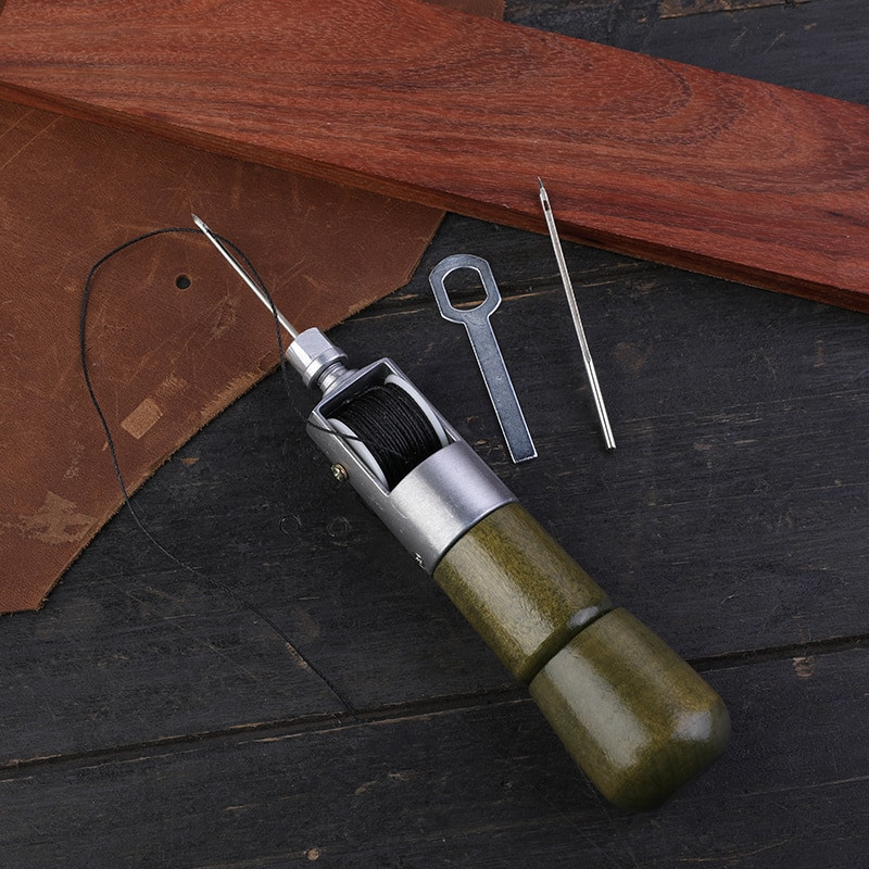 IMZAY nahast käsitööõmbluskomplekt vahatatud niidiga õmblusnõeltega Nahast õmblusnõelad, rätsepakäärid isetegemiseks