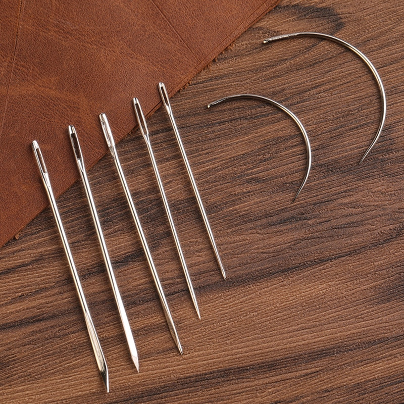 IMZAY nahast käsitööõmbluskomplekt vahatatud niidiga õmblusnõeltega Nahast õmblusnõelad, rätsepakäärid isetegemiseks