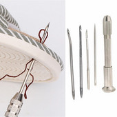 Mâner de cusut Awl Cusător de mână Instrument de reparare a pantofilor pentru bricolaj Cusut Repararea Pânzei Piele Artizanat Multifuncțional Accesorii din aliaj