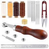 Σετ εργαλείων εργασίας επαγγελματικού δερμάτινου ραπτικής MIUSIE με δερμάτινες βελόνες, κλωστή κεριού και δερμάτινα εργαλεία χειροτεχνίας DIY