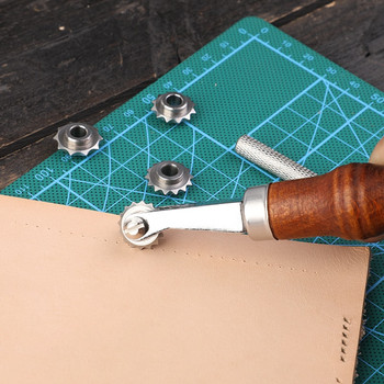 MIUSIE Професионален комплект работни инструменти за шиене на кожа с кожени игли, восъчен конец и инструменти за изработка на кожа Направи си сам