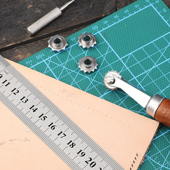 MIUSIE Професионален комплект работни инструменти за шиене на кожа с кожени игли, восъчен конец и инструменти за изработка на кожа Направи си сам