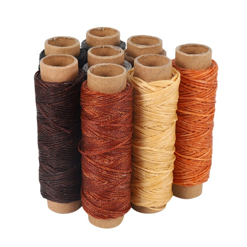 18 bucăți unelte de artizanat din piele cu ace de cusut manual pentru găurit Awl și degetar pentru tapițerie din piele covor Canva