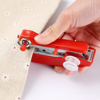 Portable Mini Manual Sewing Machine Tailor Simple Operation Sewing Cloth Fabric Handy Cordless Needlework Home Manual Supplies