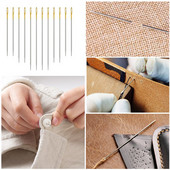 Vârstnici Ac orb orificiu pe partea acului 36 buc. Deschidere laterală coadă din oțel inoxidabil Ace de cusut manual pentru filet