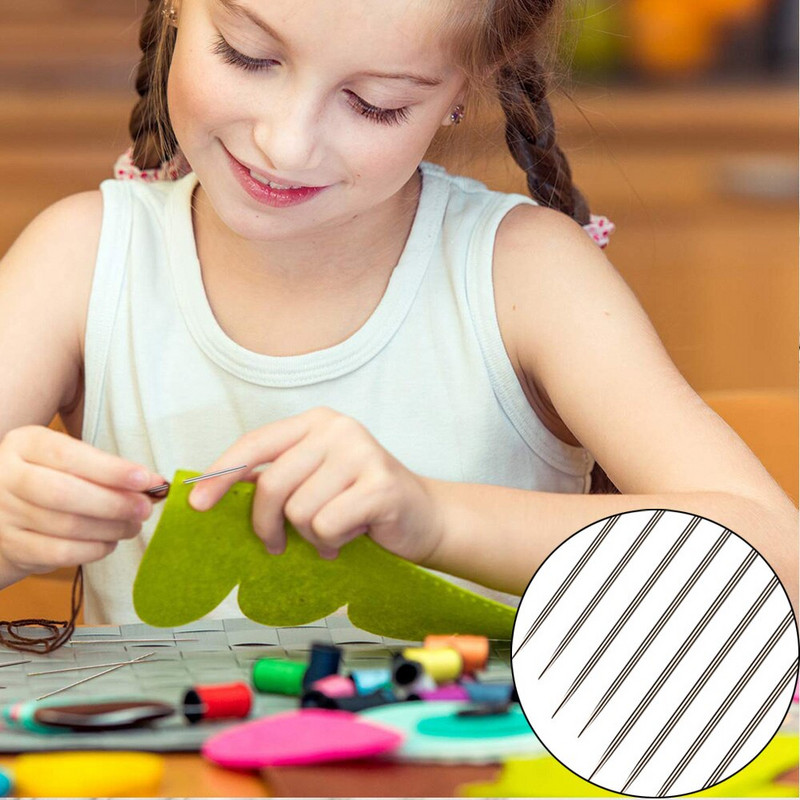 Vârstnici Ac orb orificiu pe partea acului 36 buc. Deschidere laterală coadă din oțel inoxidabil Ace de cusut manual pentru filet