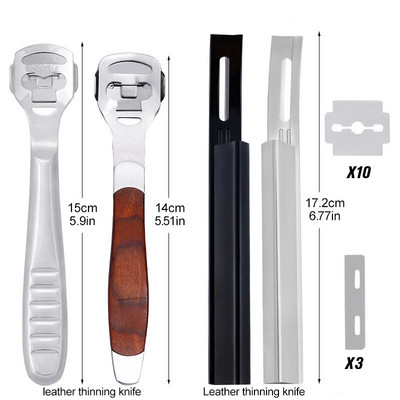 Bőr szalagvágó eszköz bőrszíjvágóhoz Kézzel készített bőripari kés pengékkel DIY bőrvágó szerszám