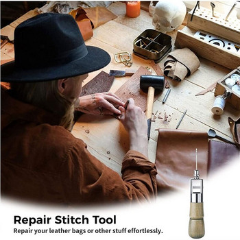 Σετ επισκευής δέρματος Sewing Awl Kit Speedy Factory Tool Lock Stitch Stitcher Kit Επισκευή παπουτσιών Canvas Heavy Sail Leather Repairing