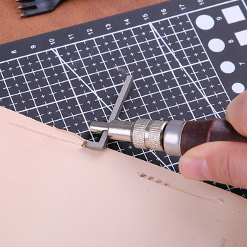 MIUSIE Δερμάτινο Σετ εργαλείων ραπτικής DIY Χειροποίητο Σετ εργαλείων ραφής Δερμάτινα Εργαλεία χειροτεχνίας και Εργαλείο εργασίας για σκάλισμα διάτρησης