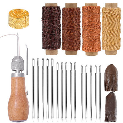 MIUSIE nahaõmblustööriistade komplekt DIY käsitsi valmistatud käsitsi õmblustööriistade komplekt, nahast käsitöötööriistad ja stantsimise nikerdustööriistad