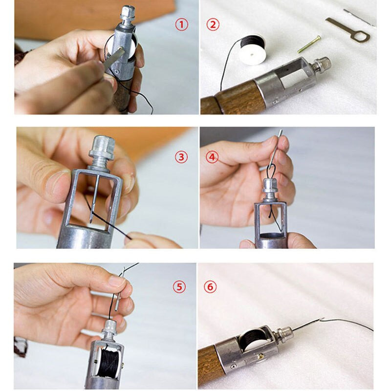 13 cm nahast õmblusniitide komplekt Käsitsi õmblusmasin Speedy Stitcher Naha käsitööõmblus kingsepa lõuendi parandamise tööriist