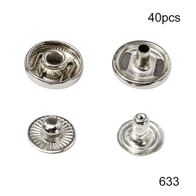 MIUSIE 40 komplekt nahast nööpkinnituste komplekt, metallist trukid, õmblusnööbid, nööpnööbid, käsitööna ja rõivaste jaoks käsitsi valmistatud