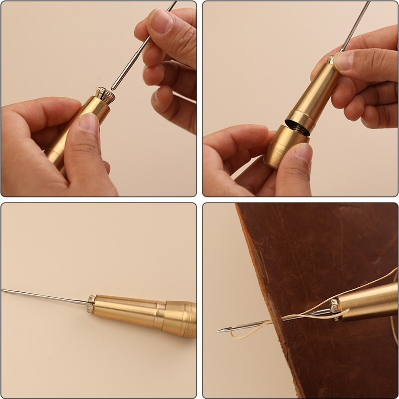 Trusă de instrumente profesionale de perforare a pielii MIUSIE și accesorii de cusut din piele pentru lucrul artizanal din piele