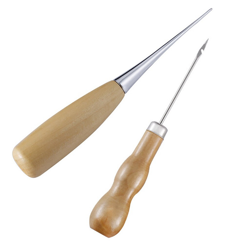 16 bucăți/set Kit de cusut din piele Set de cusut de mână Ace de cusut Set de fire de ceară pentru artizanat din piele Instrumente pentru prelucrarea pielii