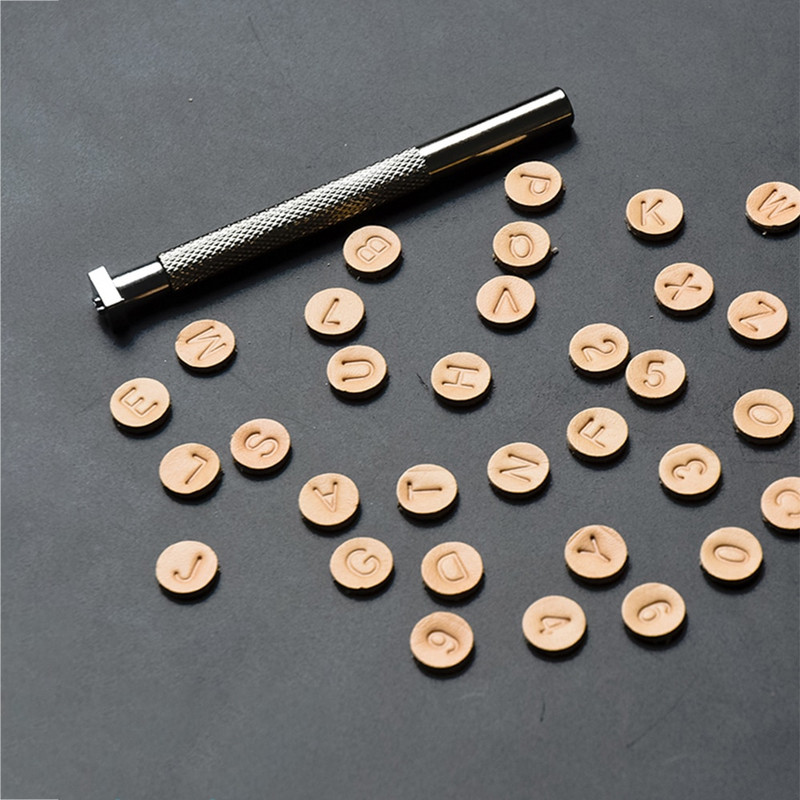 36 tk Tähestikutähe number Nahast stantsimistööriistade komplekt 3mm/6mm terasest stantsimisriistad, metallist nahast stantsimisriistad isetehtud nahast käsitöötööriistad