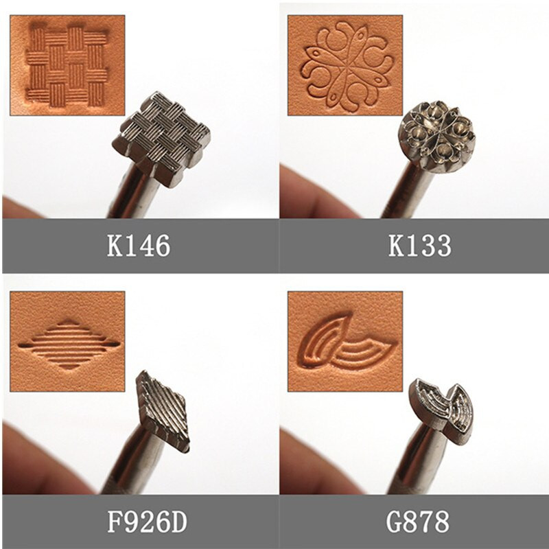 1 vnt. odos štampavimo rinkinys metalo perforavimo įrankio antspaudas, vaškas, odiniai rankdarbių štampavimo antspaudai