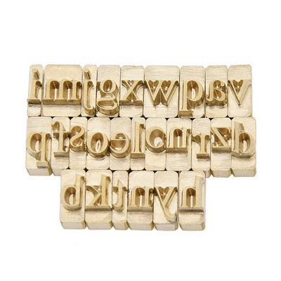 Προσαρμοσμένο λογότυπο Alphabet ορειχάλκινο Τύπος γραμματόσημο Εργαλείο σκάλισμα σιδήρου προσωπικότητας δέρμα Ξύλο DIY Εργαλείο σφράγισης ζεστού φύλλου