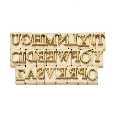 Προσαρμοσμένο λογότυπο Alphabet ορειχάλκινο Τύπος γραμματόσημο Εργαλείο σκάλισμα σιδήρου προσωπικότητας δέρμα Ξύλο DIY Εργαλείο σφράγισης ζεστού φύλλου