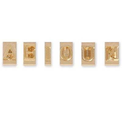 Προσαρμοσμένο λογότυπο Alphabet ορειχάλκινο Τύπος γραμματόσημο Εργαλείο σκάλισμα σιδήρου προσωπικότητας δέρμα Ξύλο DIY Εργαλείο σφράγισης ζεστού φύλλου