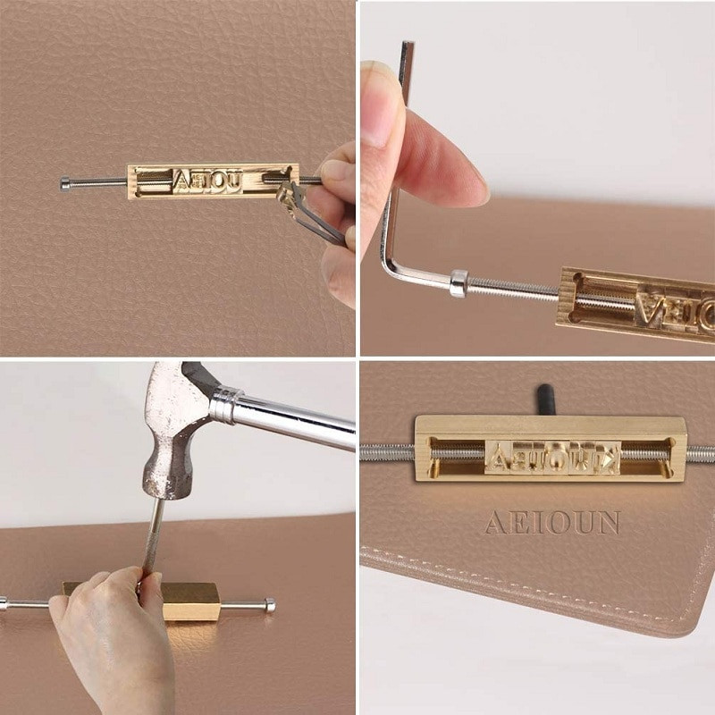 Προσαρμοσμένο λογότυπο Alphabet ορειχάλκινο Τύπος γραμματόσημο Εργαλείο σκάλισμα σιδήρου προσωπικότητας δέρμα Ξύλο DIY Εργαλείο σφράγισης ζεστού φύλλου