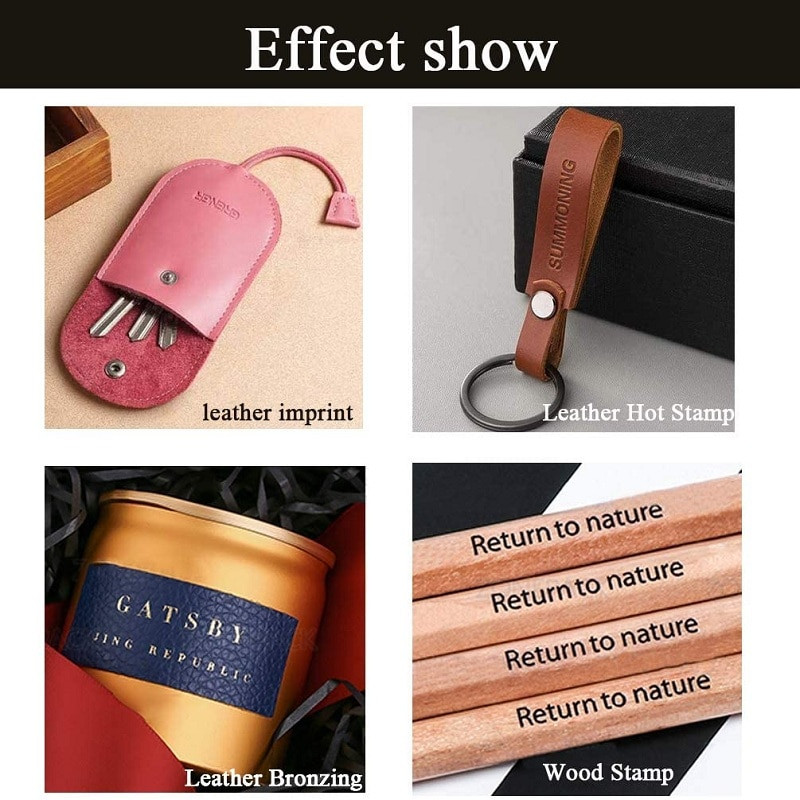 Προσαρμοσμένο λογότυπο Alphabet ορειχάλκινο Τύπος γραμματόσημο Εργαλείο σκάλισμα σιδήρου προσωπικότητας δέρμα Ξύλο DIY Εργαλείο σφράγισης ζεστού φύλλου