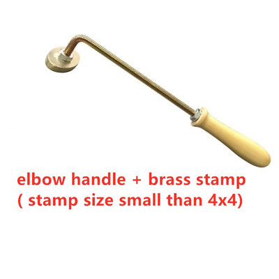 Kohandatud logo koogi messingist tembeldustööriist Kõrge temperatuuriga metallist leivavorm Brändi tähestik tähed puidust veisenahk