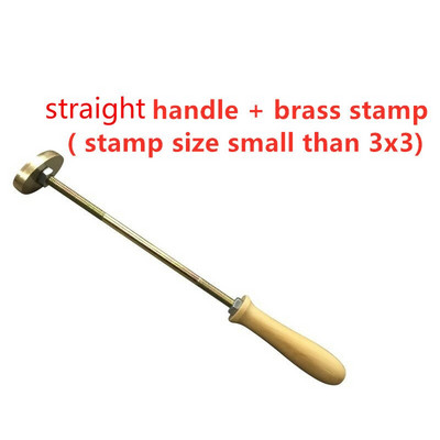 Kohandatud logo koogi messingist tembeldustööriist Kõrge temperatuuriga metallist leivavorm Brändi tähestik tähed puidust veisenahk