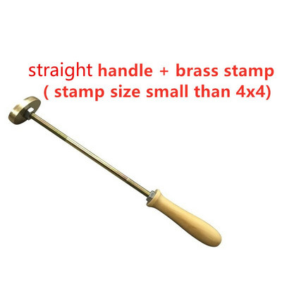 Kohandatud logo koogi messingist tembeldustööriist Kõrge temperatuuriga metallist leivavorm Brändi tähestik tähed puidust veisenahk