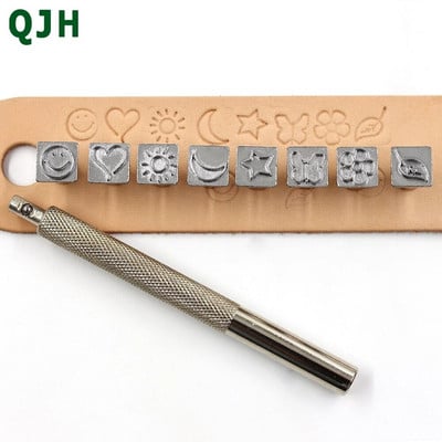 32 Style Metal Leather Carving Printing Tool DIY Manual Leather Craft Stamps Art Pattern Leather Stamping Printing Tools