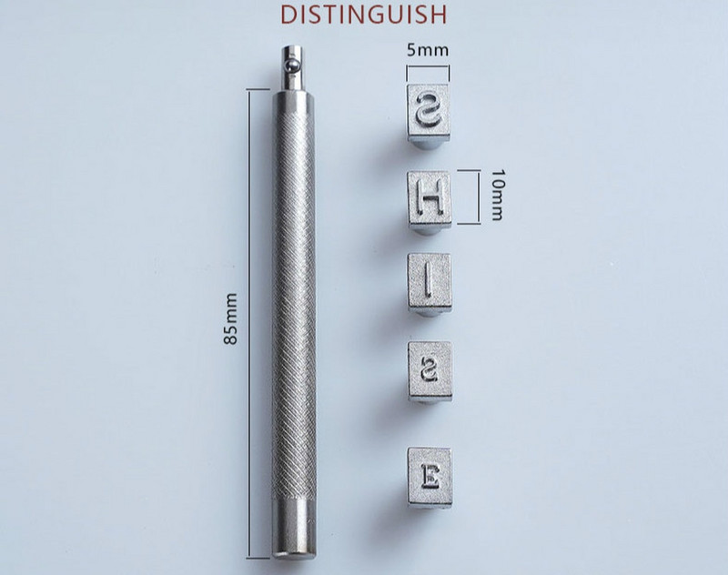 36 τμχ Χάλυβας αλφάβητος γράμμα Αριθμός δερμάτινο Σετ σφραγίδας διάτρησης Δερμάτινο προσαρμοσμένο όνομα χειροτεχνίας Μεταλλικό Εκτύπωση Καλούπι Χαρακτική 3,5/6,5 χιλιοστά