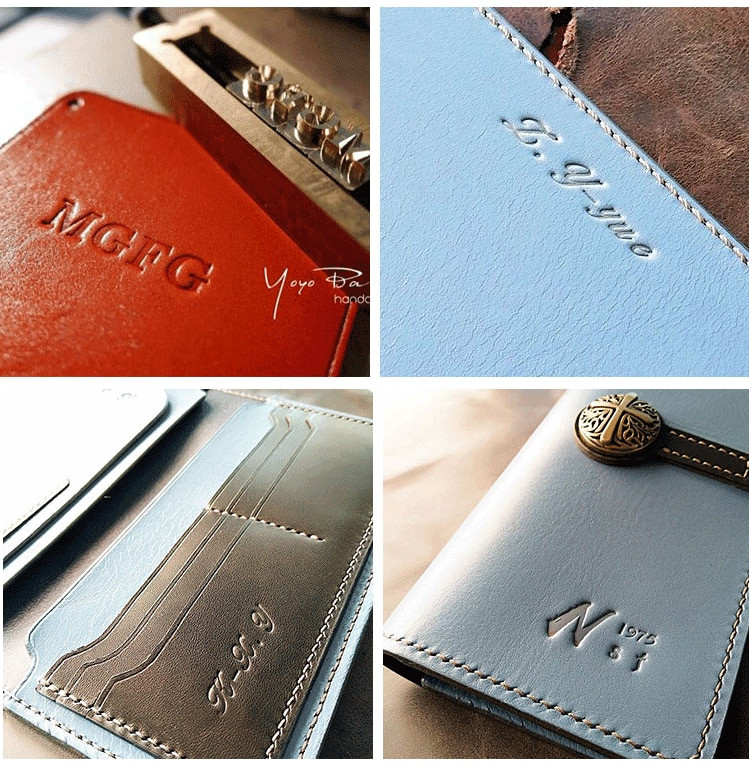 Liigutatav tüüp nahast kirjavorm Üks/kaks/kolm hoidiku vaba kombinatsiooni nimi reljeefne kaubamärk Kohandatud esialgne tähestik kuum tembeldamine