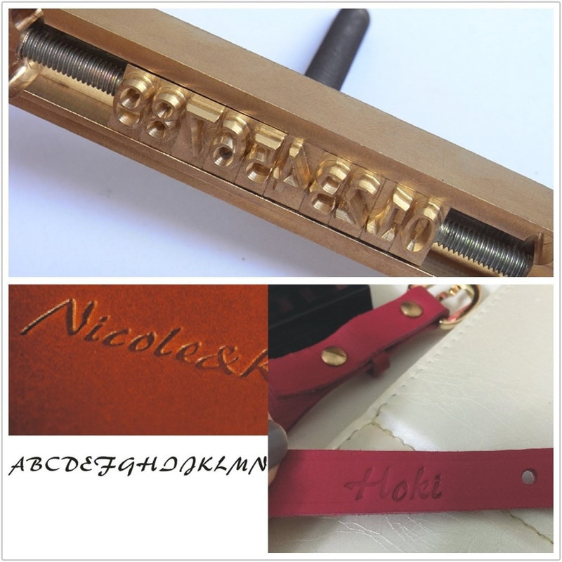 Liigutatav tüüp nahast kirjavorm Üks/kaks/kolm hoidiku vaba kombinatsiooni nimi reljeefne kaubamärk Kohandatud esialgne tähestik kuum tembeldamine