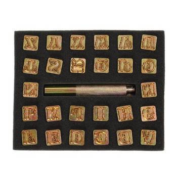 26 τμχ Ατσάλινη διάτρηση εκτύπωσης Alphabet Σετ γραμματοσήμων Μεταλλική δερμάτινη σφραγίδα Επαγγελματικά δερμάτινα εργαλεία Γραμματόσημα δερμάτινων ειδών