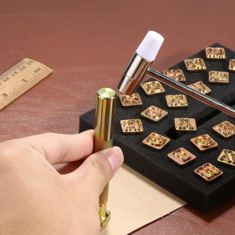 26 τμχ Ατσάλινη διάτρηση εκτύπωσης Alphabet Σετ γραμματοσήμων Μεταλλική δερμάτινη σφραγίδα Επαγγελματικά δερμάτινα εργαλεία Γραμματόσημα δερμάτινων ειδών