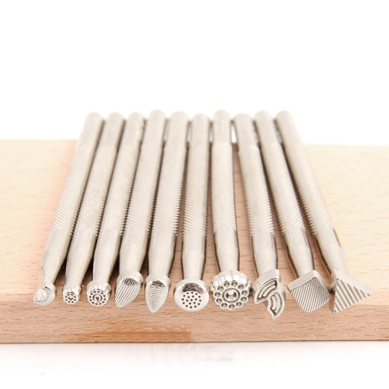 1 buc. Noul instrument pentru ștanțare din piele pentru artizanat din piele, set de ștanțare cu șa de lucru, modele de sculptură, instrumente din piele de vacă, realizate manual