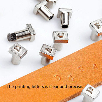 WUTA Кожени азбучни печати Пробийте главни букви и набор от инструменти за щамповане на цифри Направи си сам Персонализирано име Лого Инструменти за щанцоване 4 мм/6 мм метал