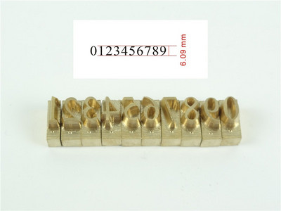 „Time New Roman“ šrifto stiliaus žalvario karštosios folijos štampavimo raidės, remiantis „A“ aukščiu 6 mm