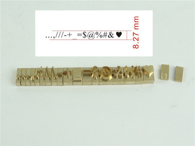 „Time New Roman“ šrifto stiliaus žalvario karštosios folijos štampavimo raidės, remiantis „A“ aukščiu 6 mm