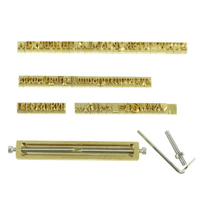 „Time New Roman“ šrifto stiliaus žalvario karštosios folijos štampavimo raidės, remiantis „A“ aukščiu 6 mm