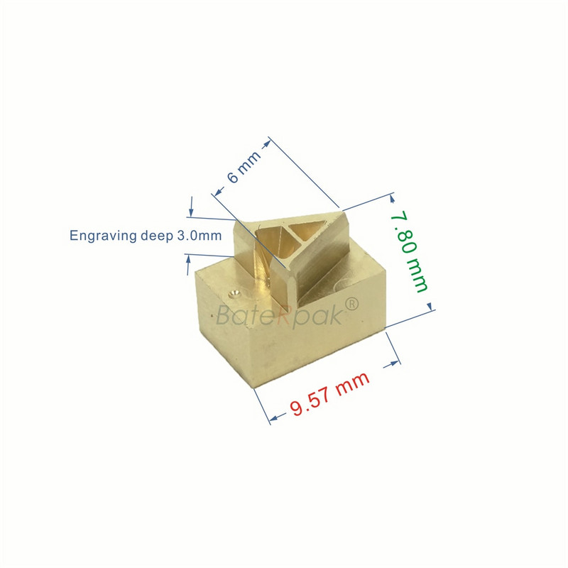 „Time New Roman“ šrifto stiliaus žalvario karštosios folijos štampavimo raidės, remiantis „A“ aukščiu 6 mm