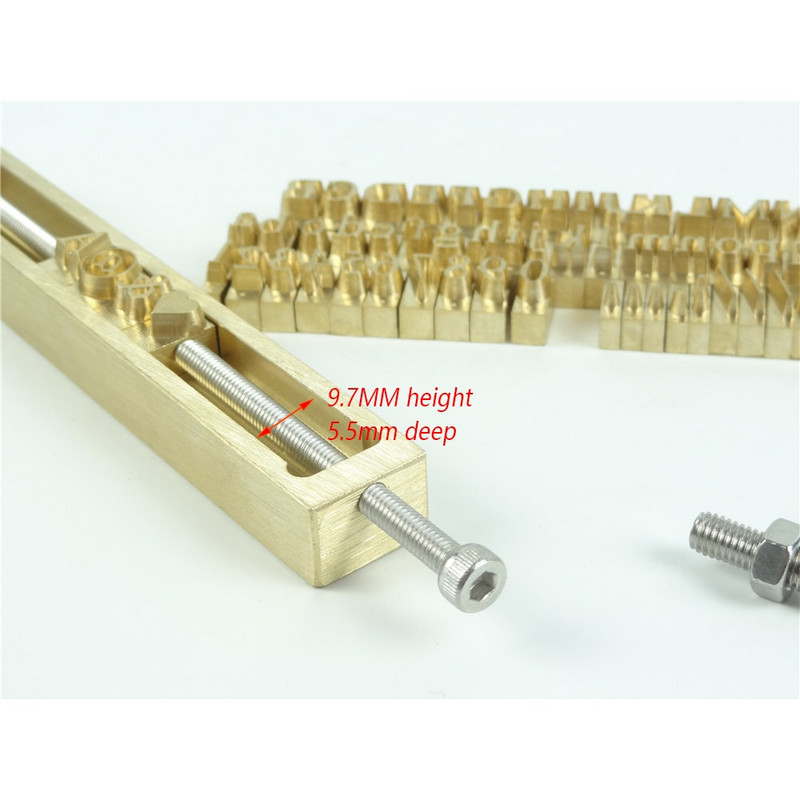„Time New Roman“ šrifto stiliaus žalvario karštosios folijos štampavimo raidės, remiantis „A“ aukščiu 6 mm