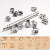 Γραμματόσημα για ανάγλυφο δερμάτινα εργαλεία Χειροποίητα DIY χειροτεχνία Zodiac Grass Constellation Γραμματόσημα με καλούπια ζώων Σετ Εργαλείο σφράγισης μετάλλων