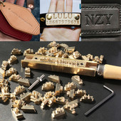 Προσαρμοσμένο λογότυπο Αριθμός αλφαβήτου σφραγίδα γράμματος Αραβική Ρωσική επωνυμία Iron Personality Δερμάτινο καλούπι Ζεστό φύλλο Σφράγισης πιεστήριο craft