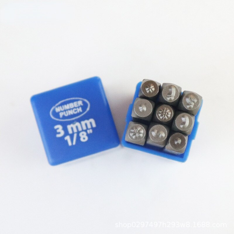 9 τμχ Σύμβολα 3 χιλιοστών Μεταλλικό σετ σφράγισης Στάμπες κοσμημάτων Ατσάλινο γραμματόσημο για κοσμήματα DIY Εργαλείο διάτρησης Δερμάτινο Ασημί χρυσό λογότυπο πρέσας