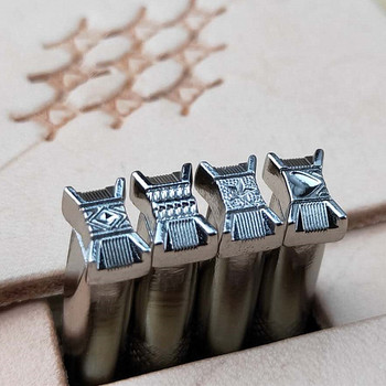 Σετ εργαλείων DIY Craft Craft Metal Basket Stamps Tool 9mm*6mm Εργαλεία εκτύπωσης συμπαγούς μετάλλου για δέρμα