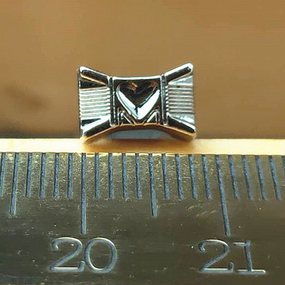 Set de instrumente pentru ștampile pentru ștampile, coș de metal din aliaj, pentru artizanat din piele, 9mm*6mm, instrumente de imprimare din metal solid pentru piele