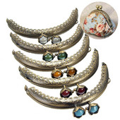 DIY Vintage ανάγλυφη κεφαλή Πορτοφόλι Πλαίσιο υψηλής ποιότητας μεταλλικό κούμπωμα Κλείσιμο Τσάντες συμπλέκτη Ανταλλακτικά DIY πορτοφόλι