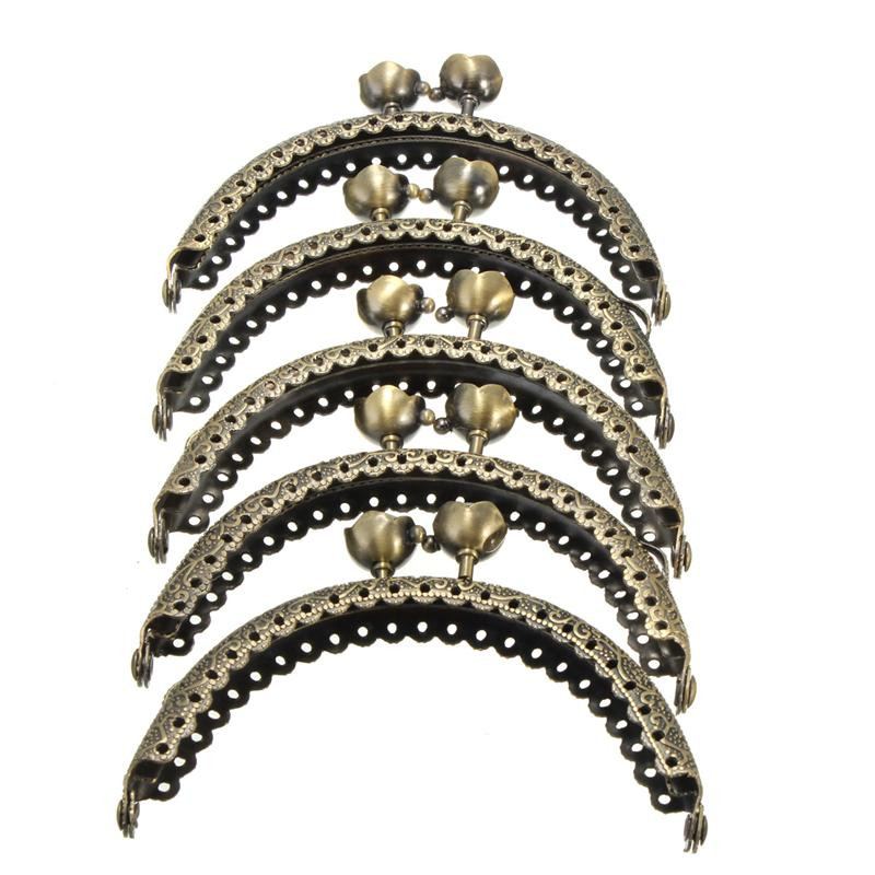 DIY Vintage ανάγλυφη κεφαλή Πορτοφόλι Πλαίσιο υψηλής ποιότητας μεταλλικό κούμπωμα Κλείσιμο Τσάντες συμπλέκτη Ανταλλακτικά DIY πορτοφόλι