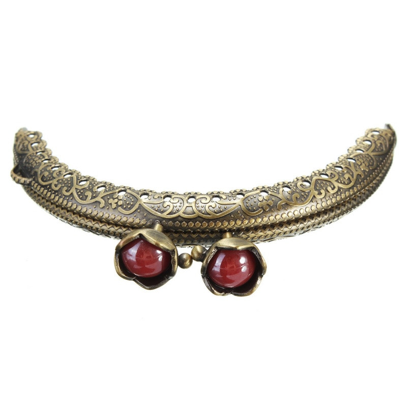 DIY Vintage ανάγλυφη κεφαλή Πορτοφόλι Πλαίσιο υψηλής ποιότητας μεταλλικό κούμπωμα Κλείσιμο Τσάντες συμπλέκτη Ανταλλακτικά DIY πορτοφόλι