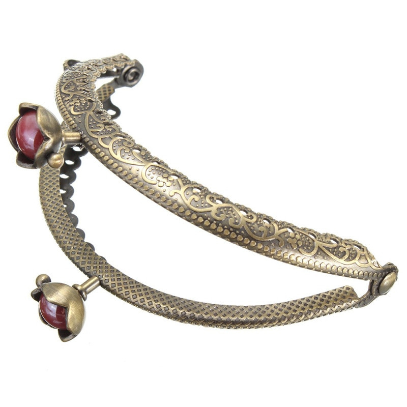 DIY Vintage ανάγλυφη κεφαλή Πορτοφόλι Πλαίσιο υψηλής ποιότητας μεταλλικό κούμπωμα Κλείσιμο Τσάντες συμπλέκτη Ανταλλακτικά DIY πορτοφόλι